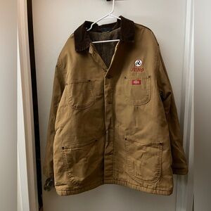 Dickies Tan Field Jacket with Dark Brown Collar